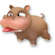 Детёныш коричневого бегемота