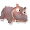 Cría hipopótamo gris