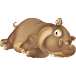 Brown hippo