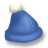 Gorro azul de lana