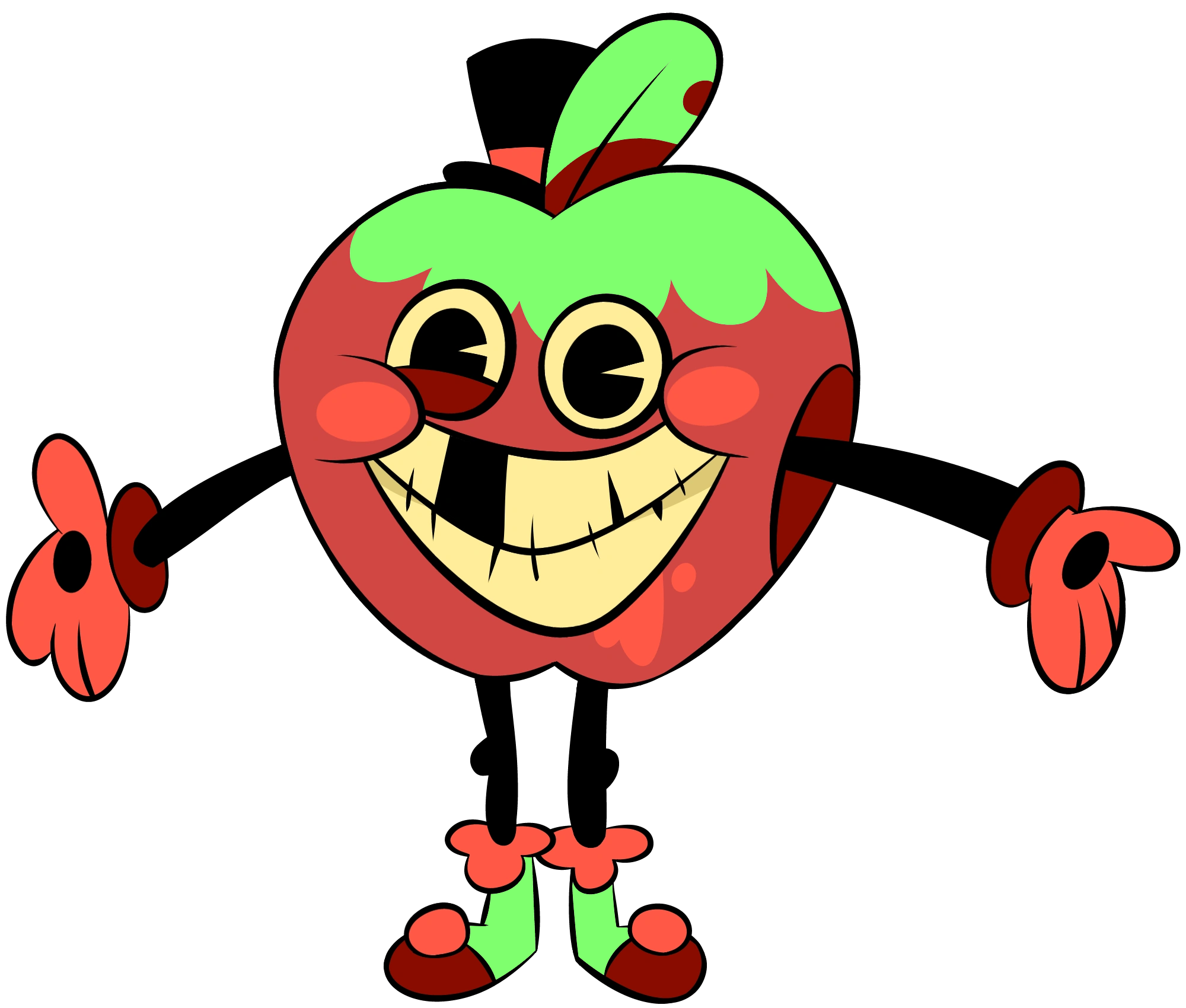 Loo chi. Яблоко монстр. Loo Loo Land helluva Boss. Apple Monster. Loo Loo PNG.