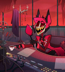Hazbin Hotel　アラスター、ネオンアラスターピンバッジ ハズビンホテル ピンバッジ アラスター 公式の通販 by ちずchizu