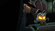 Moxx trying to cut his food in another flashback