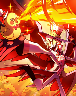 hazbin hotel  サイン入りポスター　ルシファー ハズビンホテル ポスター ルシファー B - メルカリ