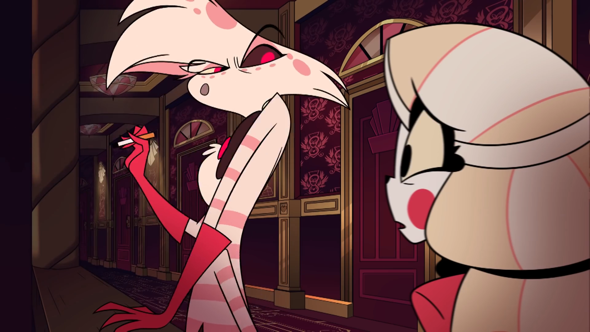 Hazbin gif. Hazbin Hotel Charlie. Чарли отель ХАЗБИН Вики. Hazbin Hotel Энджел Addict. Отель ХАЗБИН Чарли и Энджел.