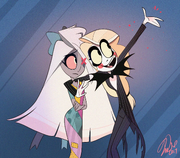 Vaggie as Sally × Charlie as Jack Skellington