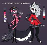 Loona & Octavia Winter Walk playmat merch ref by Samantha Ames