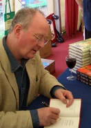 Philip Pullman at a book signing