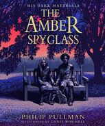 The Amber Spyglass: Illustrated Edition 2022 hardback cover by Scholastic