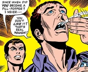  a pill-popper.
