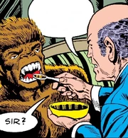 Only  could spoon-feed hot soup to a .