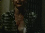 Susan now unbuttoning her bra to lure the creature away from her daughter revealing her breasts, Susan proceeds to jiggle her breasts in this picture and the below. The creature will proceed to grope her breasts in the following scene.