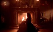 Angela by the fire