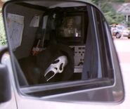 Ghostface in news van