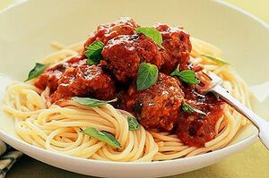 Meatballs and spaghetti