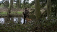 Saul walks his dog around Lord Ashfordly's estate