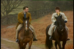 Nick and Jo out riding in A Long Shot