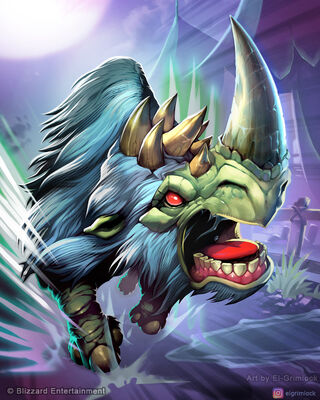 Trampling Rhino, full art