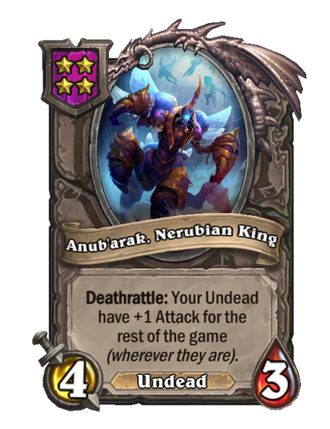 Battlegrounds Anub arak Nerubian King Hearthstone Wiki