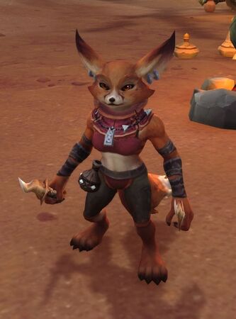 A vulpera in World of Warcraft