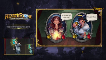Ben Brode revealing the adventure in Shanghai