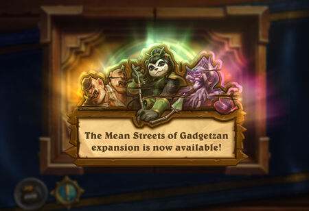 Mean Streets of Gadgetzan launch sign