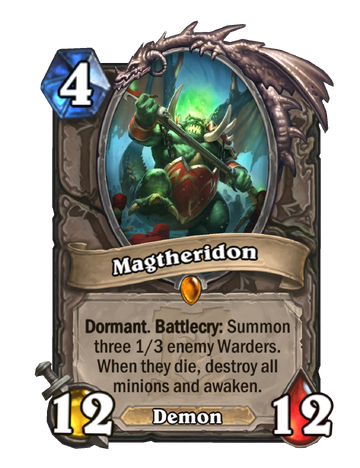 Magtheridon bugged? Summoned when enemy board almost full. Doesn't