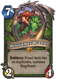 Dinotamer Brann Hearthstone Wiki