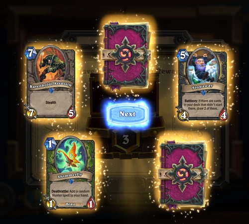 ...and out pops shiny cards and expansion packs!