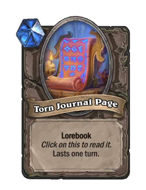 Torn Journal Page Hearthstone Wiki