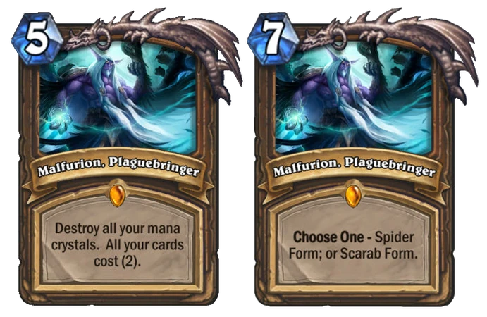 A couple of the earlier designs of Malfurion the Pestilent