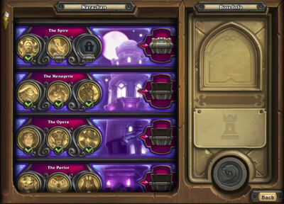 One Night in Karazhan menu screenshot