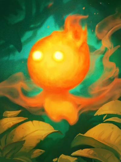 Flame Elemental, full art