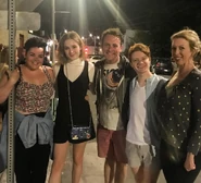 Cheng with the cast after Drew Droege's show.