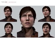 Concept art of Madison's facial expressions