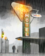 Concept art of the motel's sign