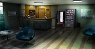 Concept art of the motel's reception area