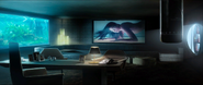 Concept art of Paco's office