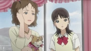 EP8Mioi Hatsumi and a momo dog