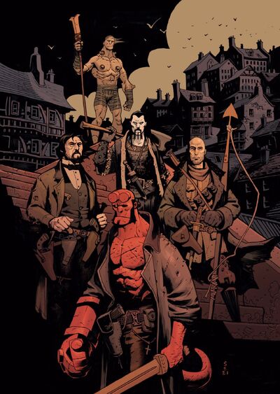 The various Mike Mignola characters Ben Stenbeck has drawn.