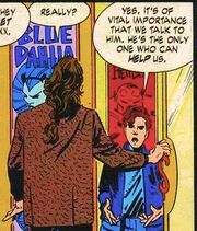 A "Hellboy" poster seen in the background of a comic book store.
