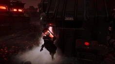 A Helldiver takes a fusion battery from the Automatons' fuel storage facility. December 4th, 2185.