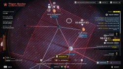 Picture of the Galactic War Map by user Xeltan, who is running a modded version of the game. The mod's asset replacement method shifted certain internal values within the game's data, thus revealing these names. Picture taken January 9th, 2026.