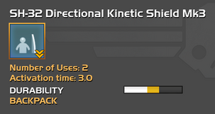 Fully upgraded SH-32 Directional Kinetic Shield