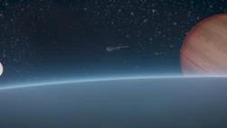 A  fireteam station in orbit over Barabos.