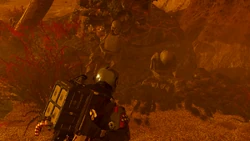 A Helldiver finds the remains of two long dead . September 4th, 2185.