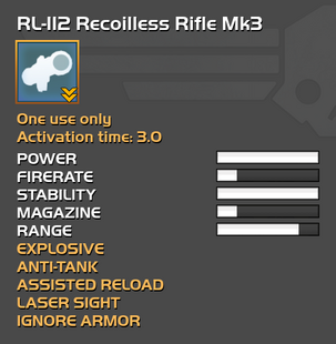 Fully upgraded RL-112 Recoilless Rifle