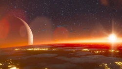 A Super Destroyer Squadron in orbit over K, following the discovery of Illegal Automaton Mining Operations. December 4th, 2185.