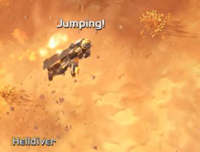 Helldiver using a LIFT-850 Jump Pack