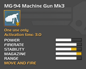 Fully upgraded MG-94 Machine Gun